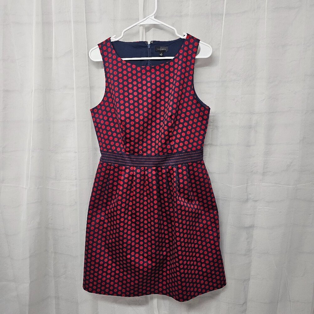 The Limited Dress Polka Dot Red Blue Sleeveless Retro 10 - Picture 10 of 14
